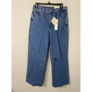 New Calvin Klein Women's Ultra High Rise Wide Leg Denim Jeans Size 30